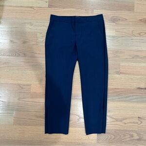 Banana Republic Women’s Navy Blue Houndstooth Plaid Wool Ankle Dress Pants